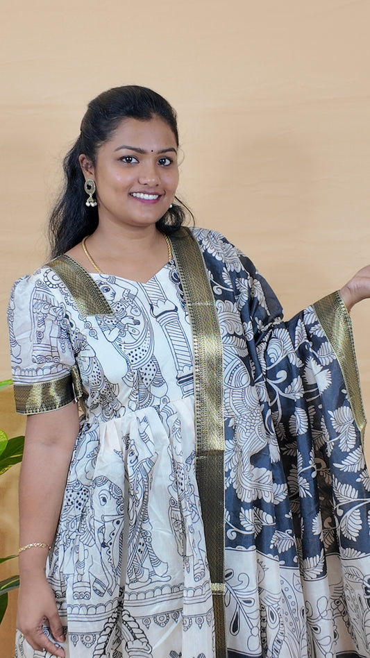 KALAMKARI WHITE SET